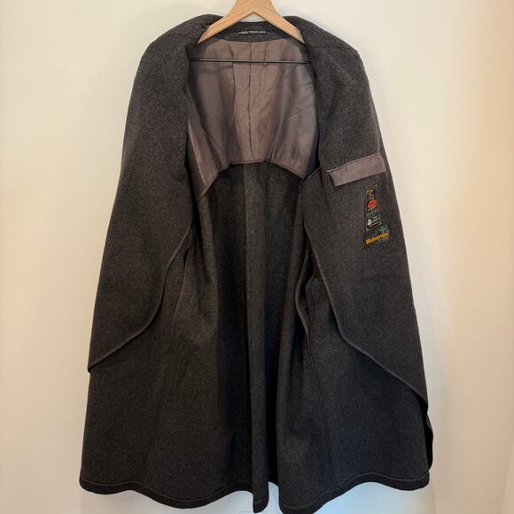 VTG Steinbock Original Coat Men's Loden Coat Wool Alpaca Grey Charcoal Vintage - Picture 11 of 16